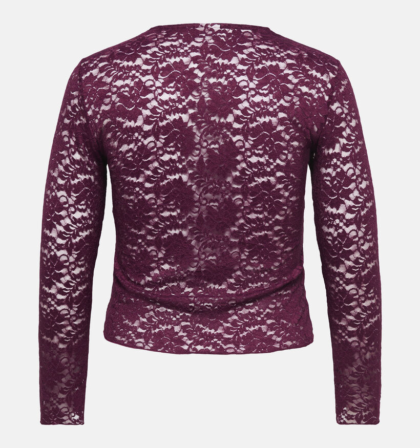 ONLY Carmakoma Nikka Longsleeve en Bordeaux pour femmes (381907)