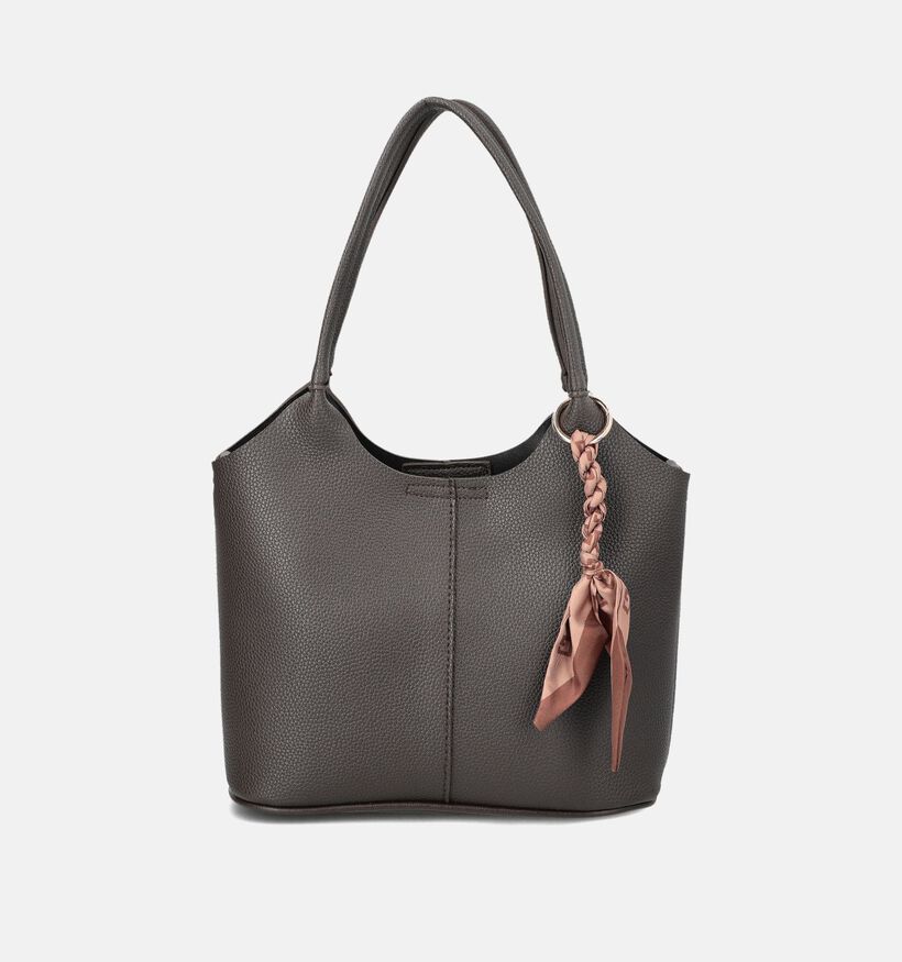 Signatur Leather Bag With Inner Bag Cabas en Brun fonc&eacute; pour femmes (380912)