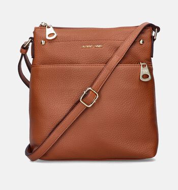 Laurent David Crossbody tassen Wit/Cognac