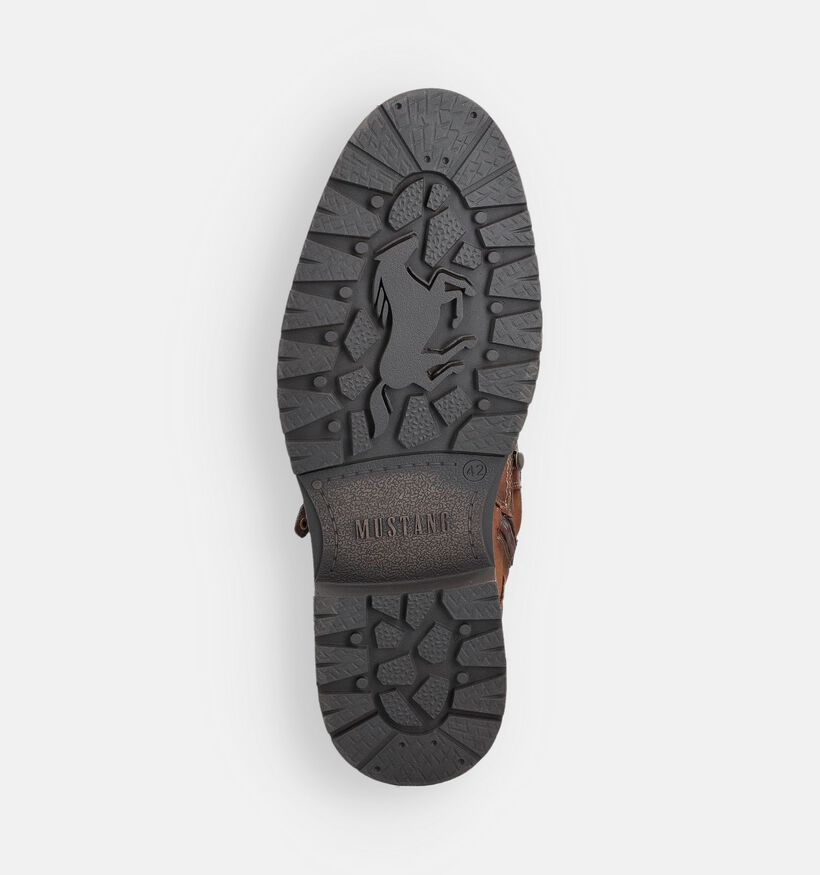 Mustang Cognac Boots met Veters en Rits voor heren (378979)