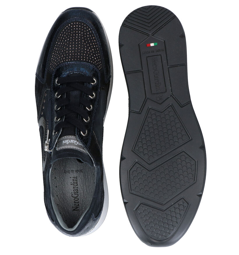 NeroGiardini Chaussures à lacets en Bleu foncé en cuir (278977)