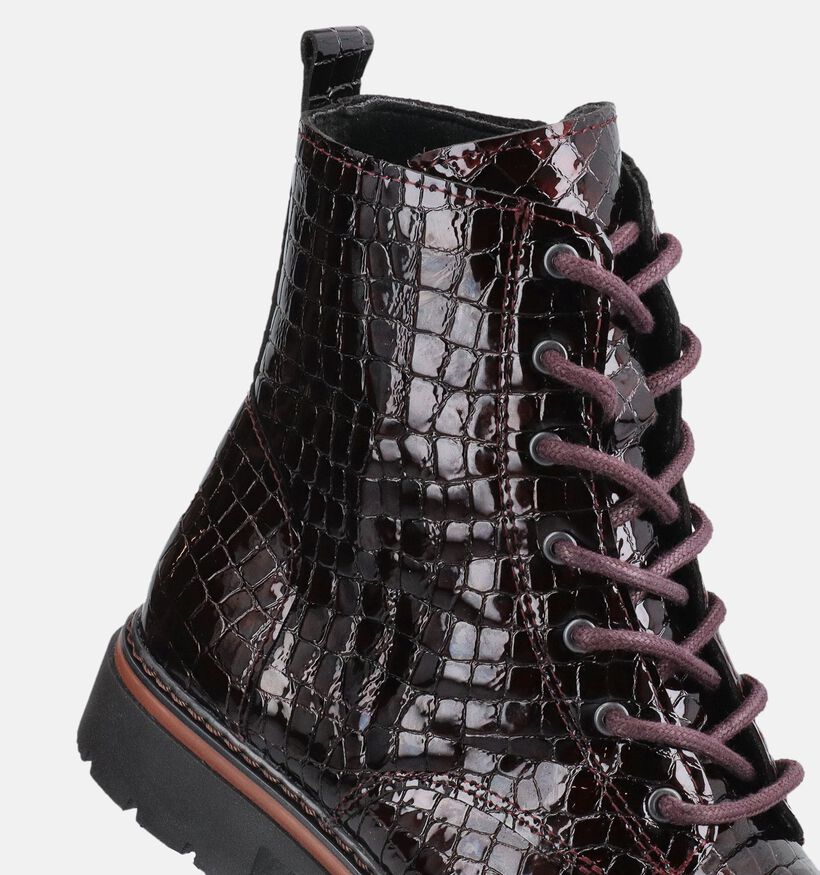 Solemade Chloe Bordeaux Boots met Veter en Rits voor dames (380023) - geschikt voor steunzolen