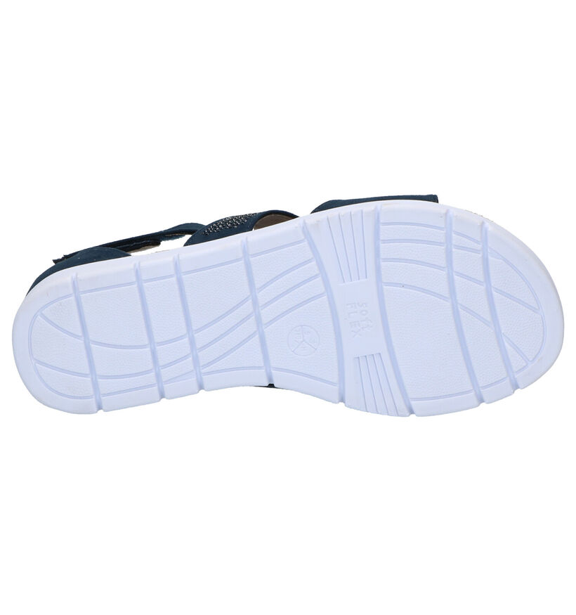 Jana SoftFlex Blauwe Sandalen in stof (270842)