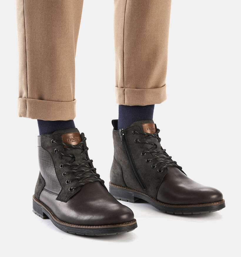 Rieker Boots à lacets en Gris pour hommes (347449)