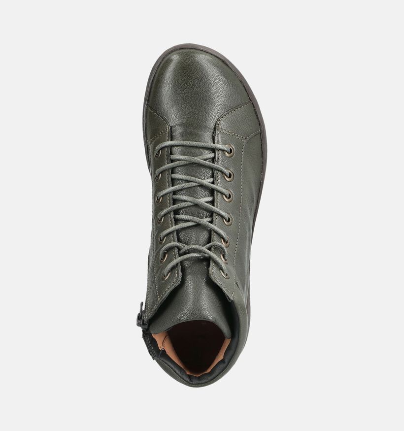 Think! Comoda Kaki Boots met Veters voor dames (381351) - geschikt voor steunzolen