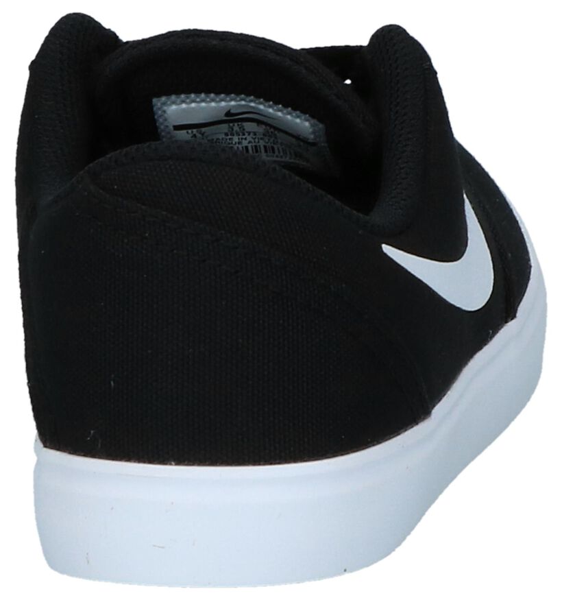 Nike SB Check Canvas GS Zwarte Skateschoenen in stof (249930)
