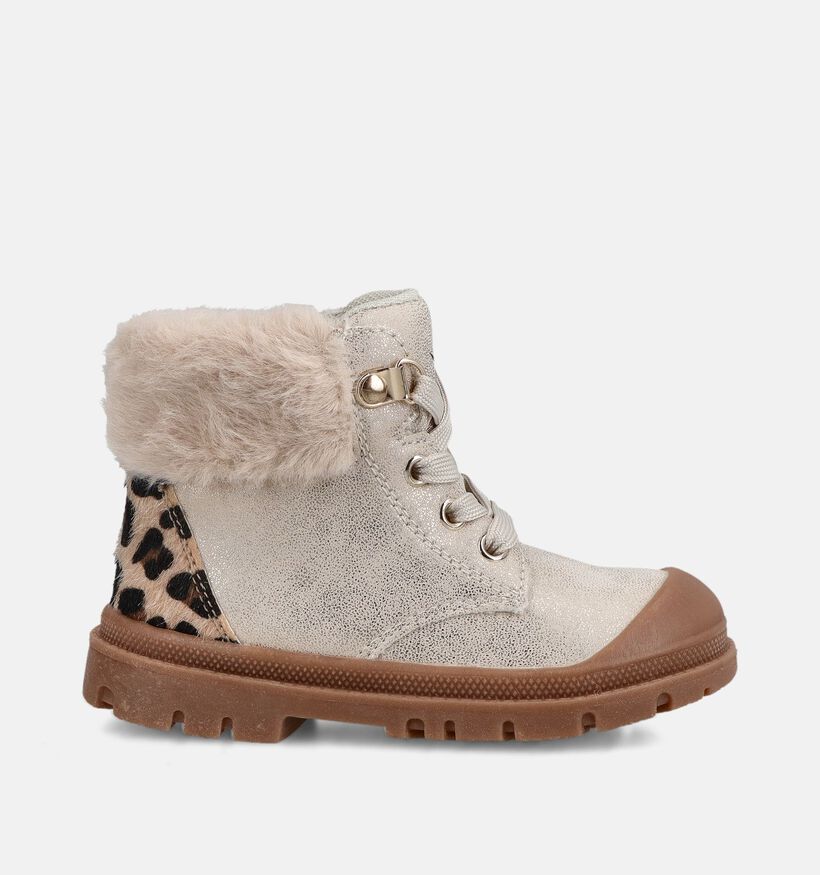 Milo & Mila Gouden Veterboots met Faux-Fur voor meisjes (378693)