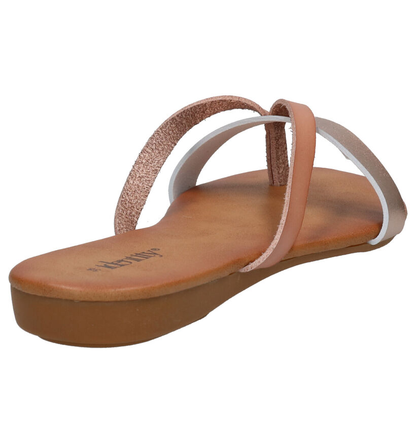 Identity Beige Teenslippers in kunstleer (273888)