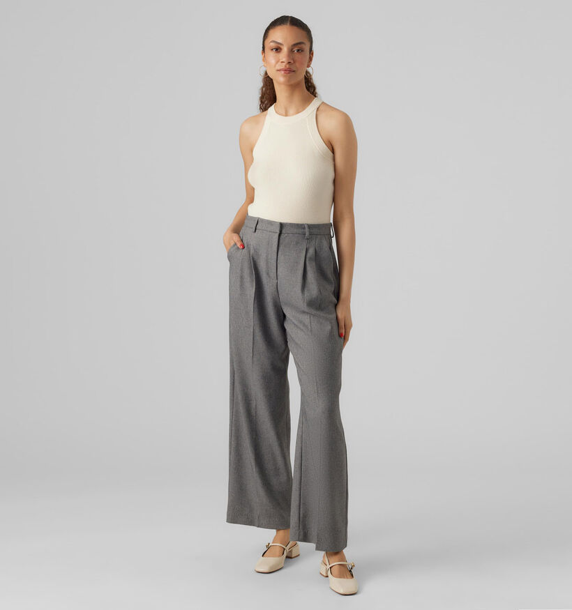 Vero Moda Audrey Pantalon classique en Gris L30 pour femmes (332618)