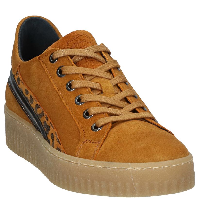 Shoecolate Baskets habillées en Jaune ocre en nubuck (247467)