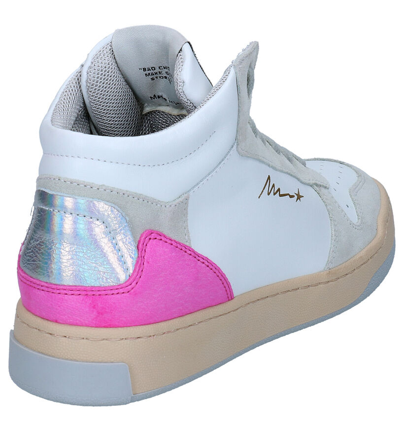 Méliné Witte Hoge Sneakers voor dames (300617) - geschikt voor steunzolen