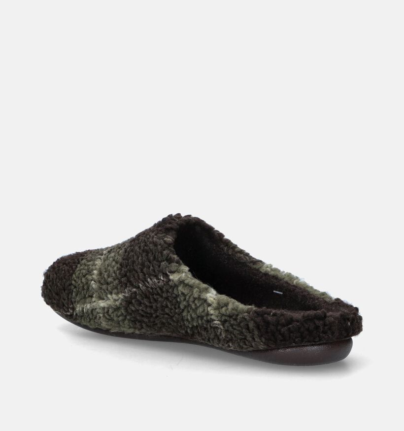 Hush Puppies Dayak Pantoufles en Vert kaki pour hommes (346574)