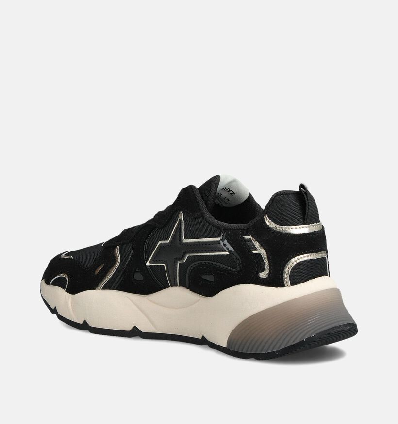 W6YZ Sarah Zwarte Chunky Sneakers voor dames (364051) - geschikt voor steunzolen