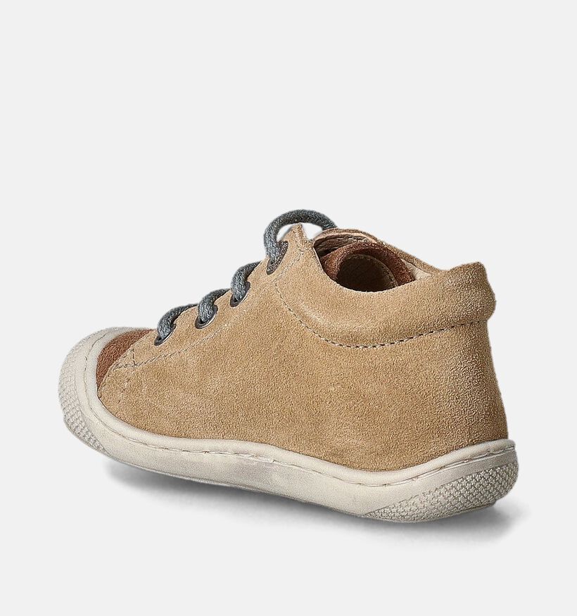 Naturino Cocoon Suede Bruine Babyschoentjes voor meisjes, jongens (355489) - geschikt voor steunzolen
