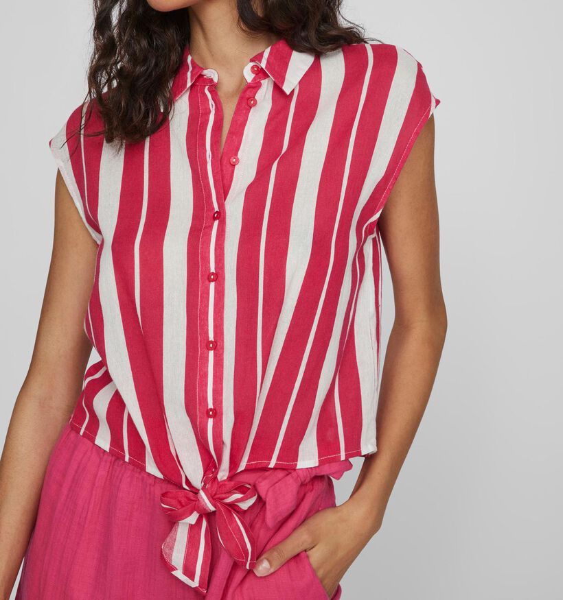 Vila Lully Tie Top Chemise en Rose pour femmes (328556)