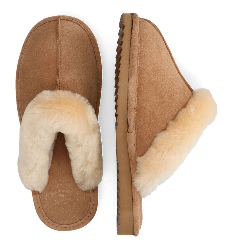 Warmbat Lismore Bruine Wollen Pantoffels voor dames (329914)