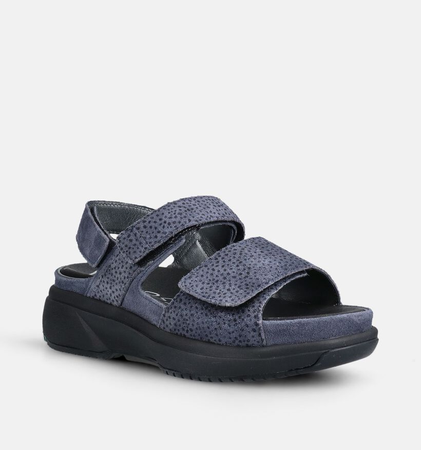 Xsensible Aruba Sandales en Bleu fonc&eacute;/Noir pour femmes (373013) - pour semelles orthop&eacute;diques