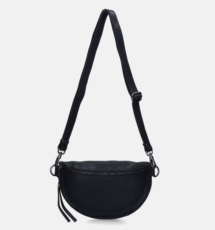 Euro-Leather Zwarte Crossbody tas voor dames (353542)