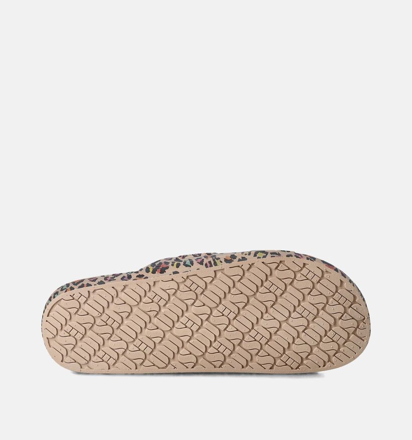 Freedom Moses Prints Claquettes en Beige pour femmes (354912)
