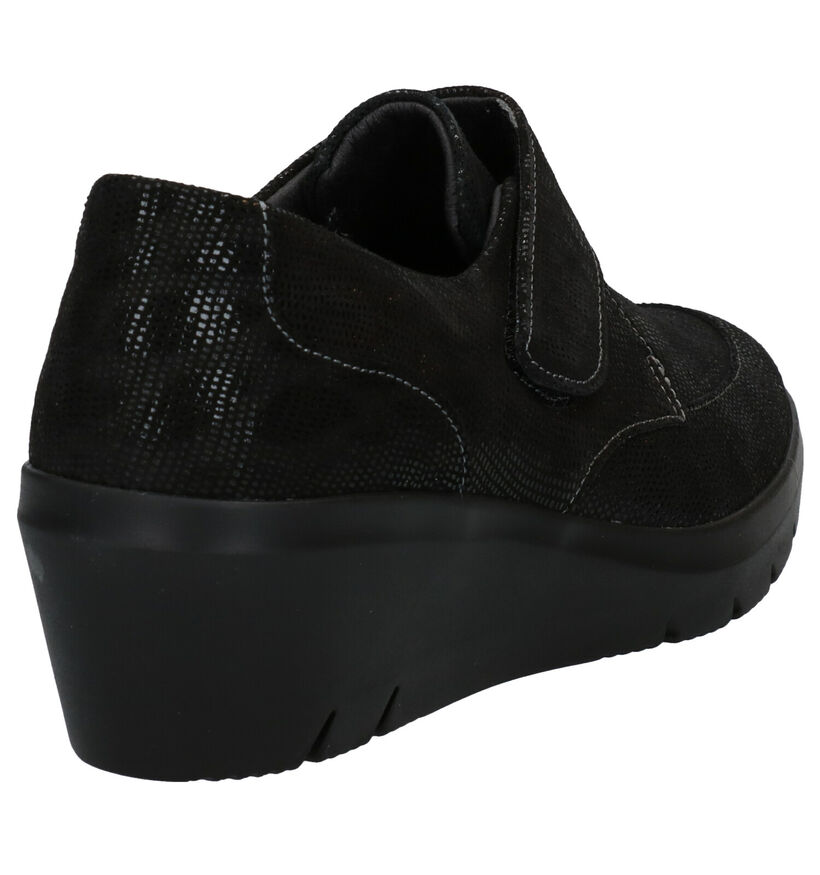 Hush Puppies Romio Chaussures à velcro en Noir en daim (292699)