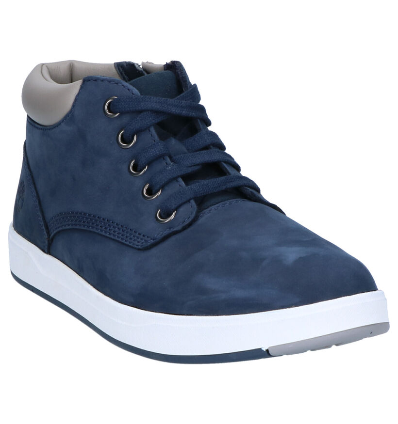 Timberland Davis Square Blauwe Bottines in nubuck (277881)