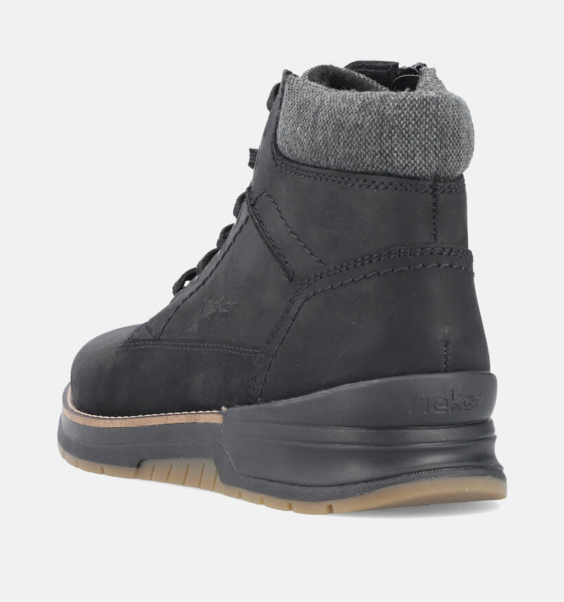 Rieker Zwarte Bottines voor heren (347450) - geschikt voor steunzolen
