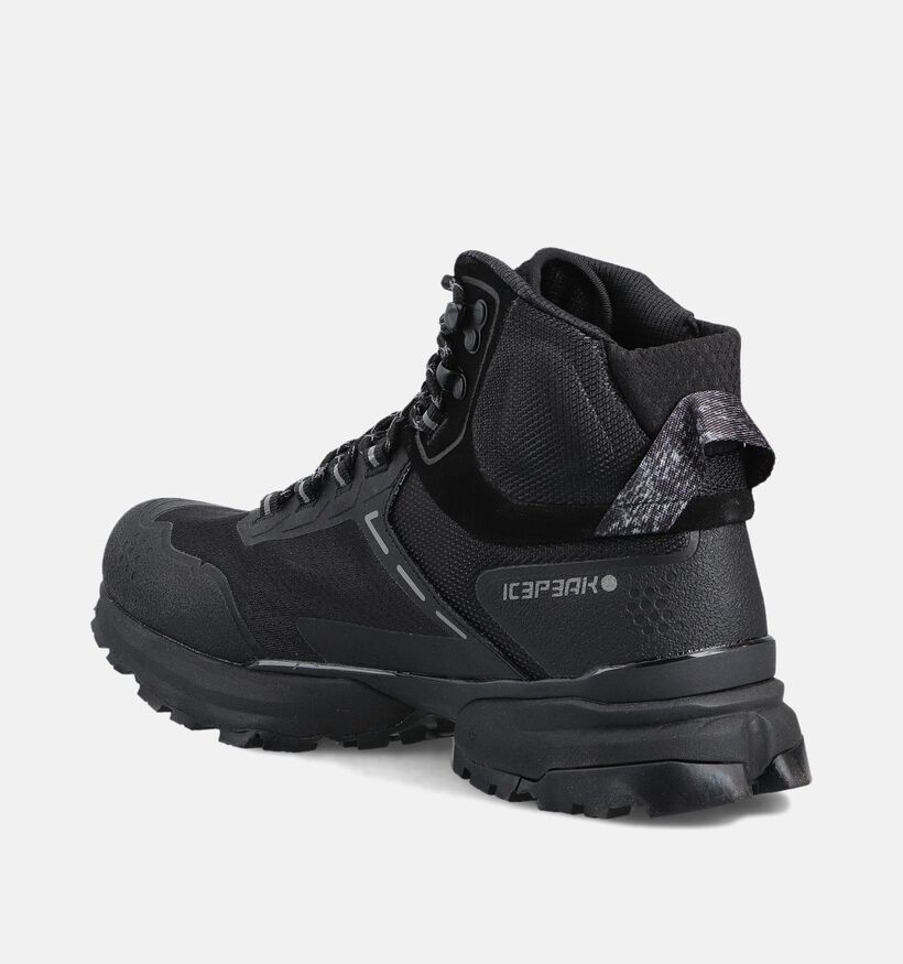 ICEPEAK Alei Mid Chaussures de randonnée en Noir pour hommes (361826) - pour semelles orthopédiques