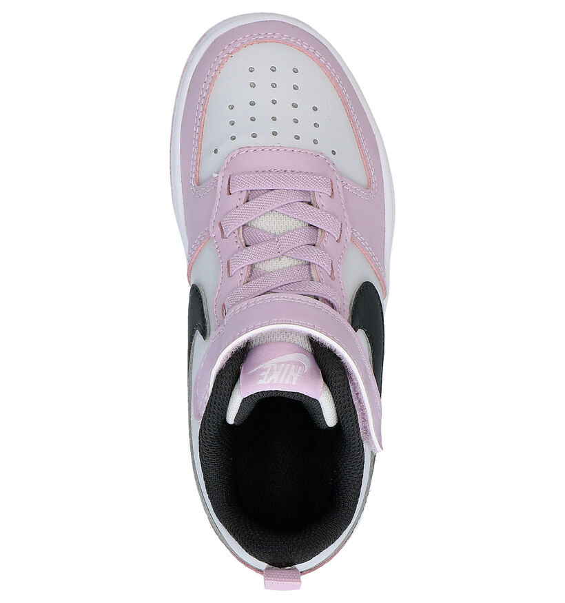 Nike Court Borough Low Baskets en Blanc pour filles, garçons (302140)