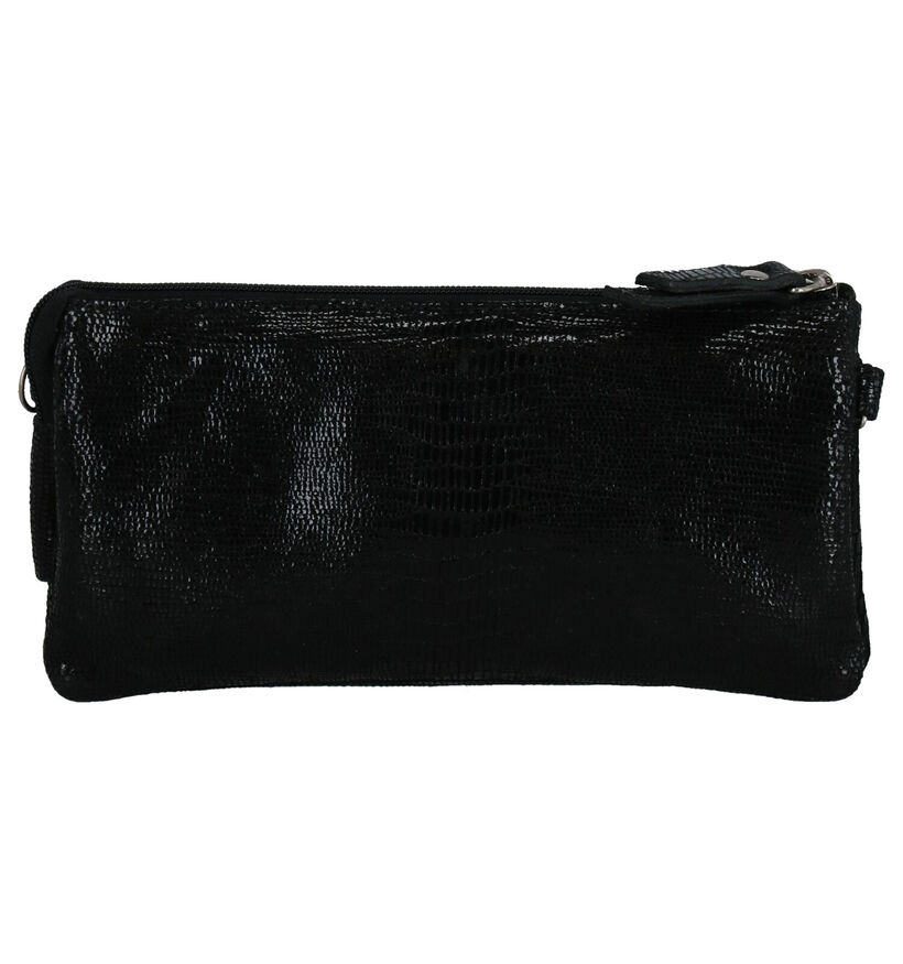 Via Limone Lizard Sac Porté Croisé en Noir en nubuck (270746)