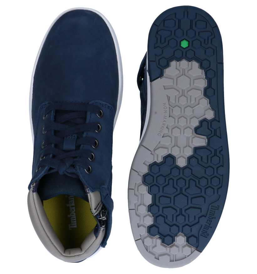 Timberland Davis Square Bottines en Bleu en nubuck (277881)
