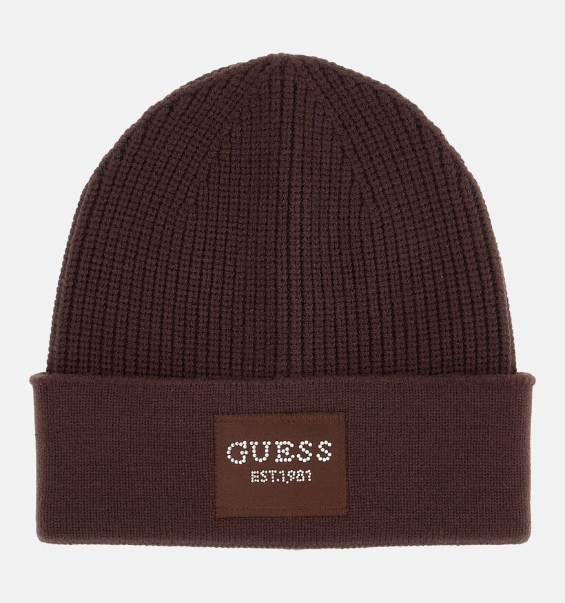 Guess Bonnet en Brun fonc&eacute; pour femmes (381065)