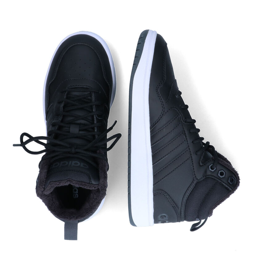 adidas Hoops 3.0 Mid Baskets en Noir pour femmes (316561) - pour semelles orthopédiques