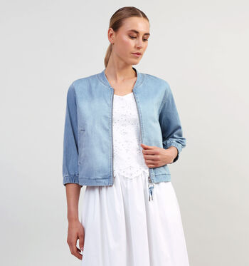 Korte jas blauw