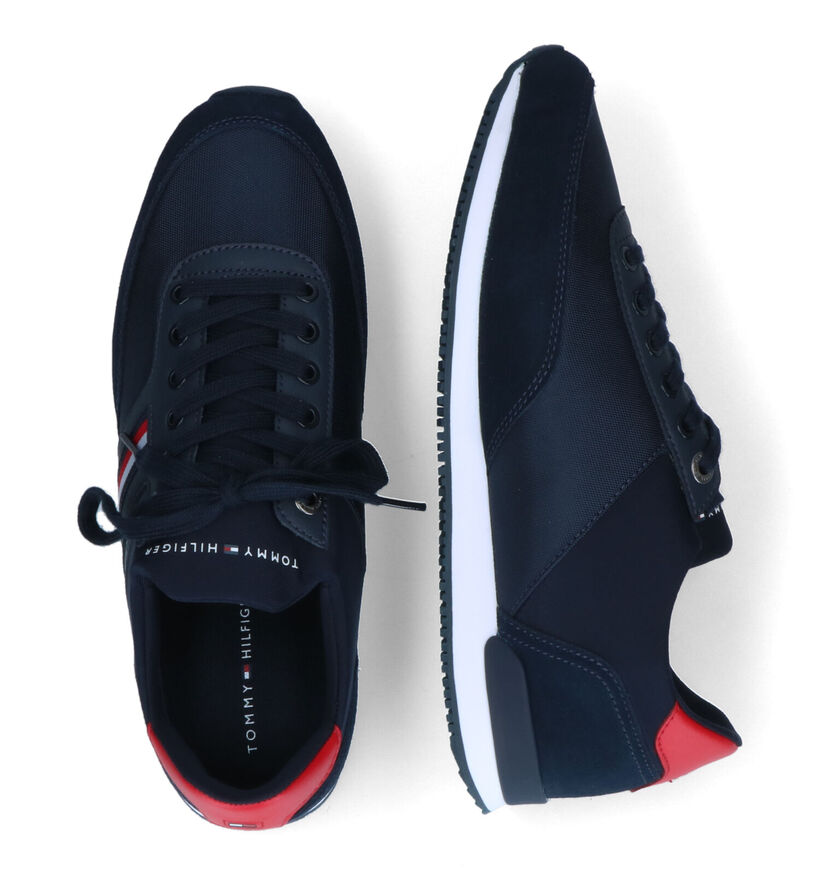 Tommy Hilfiger Iconic Blauwe Veterschoenen in stof (310844)