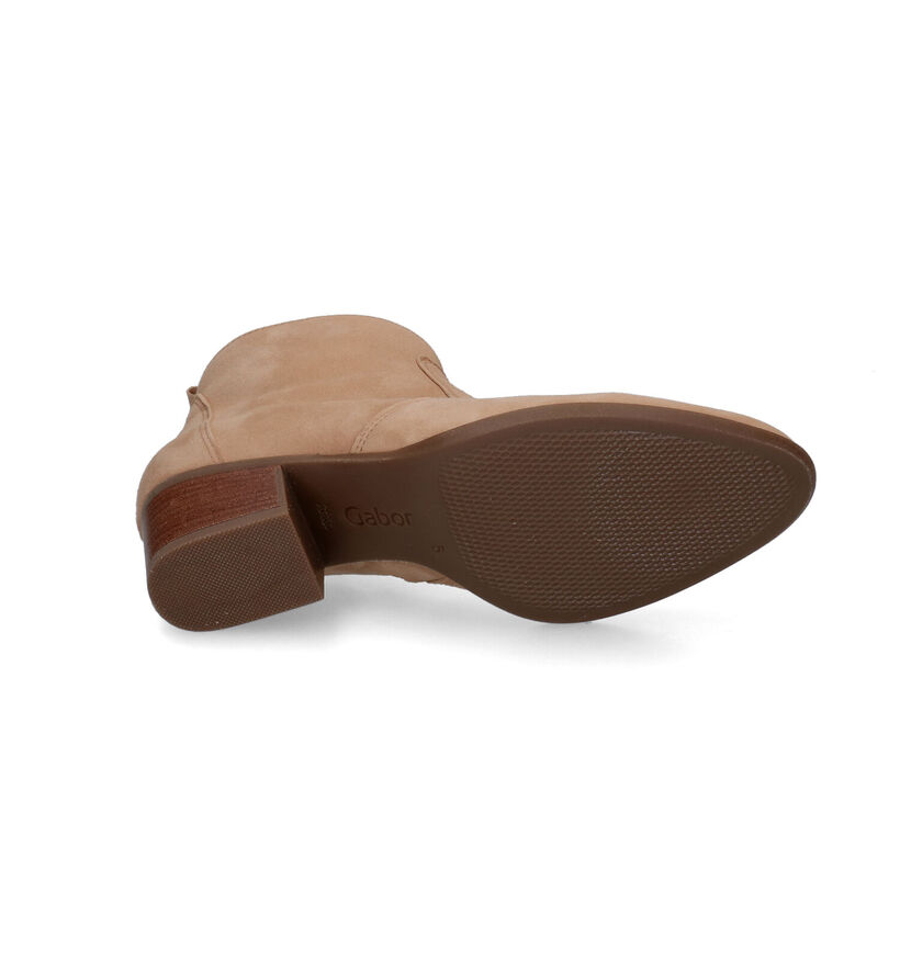 Comfort Santiags en Camel en daim (307744)