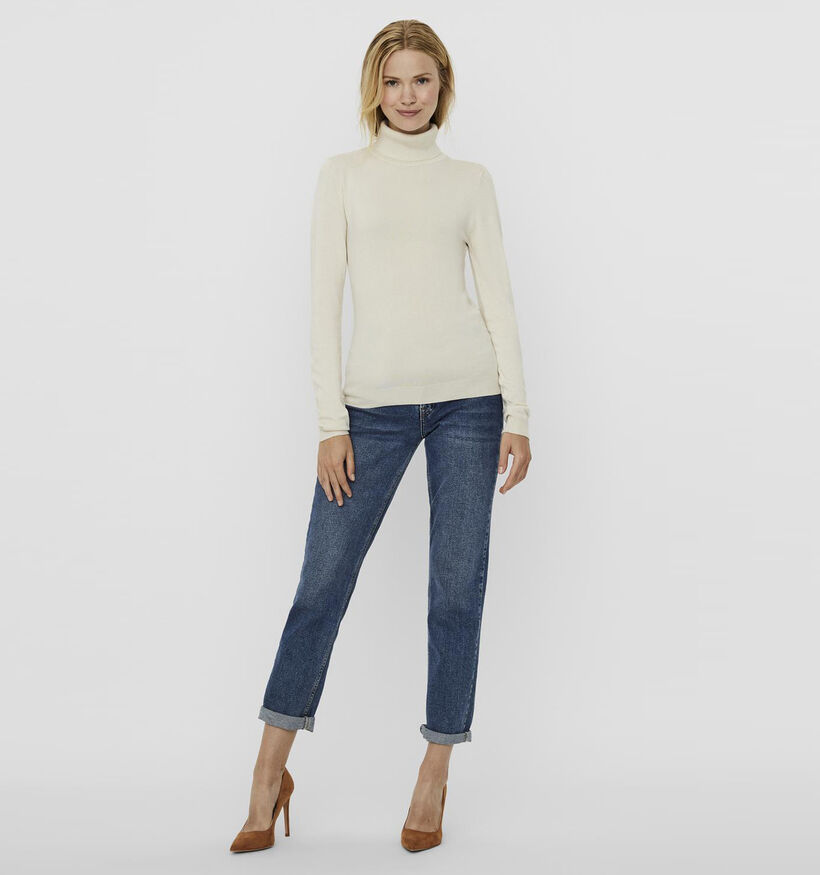Vero Moda Glory Pull avec col roul&eacute; en Beige pour femmes (344091)