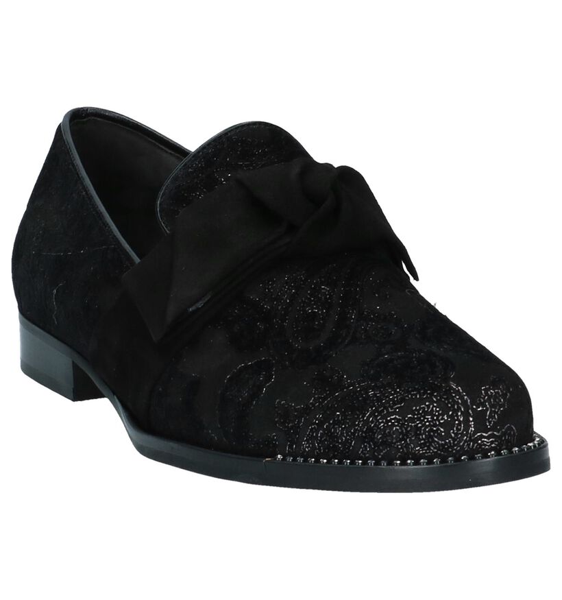 Gabor Loafers en Noir en daim (231244)