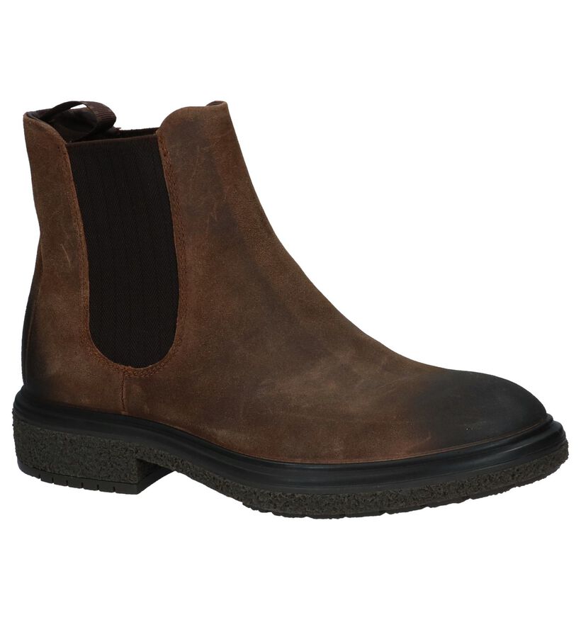 ECCO Crepetray Hybrid Donker Bruine Chelsea Boots in leer (235904)