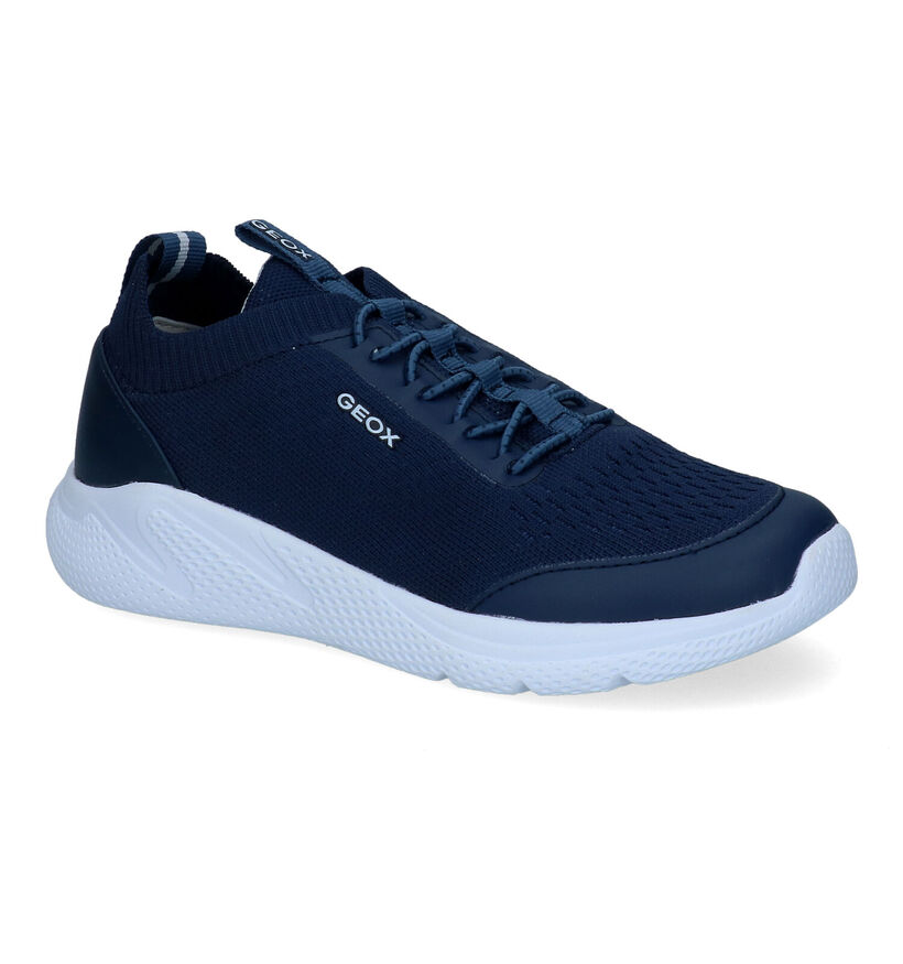 Geox Sprintye Blauwe Slip-on Sneakers in stof (302611)
