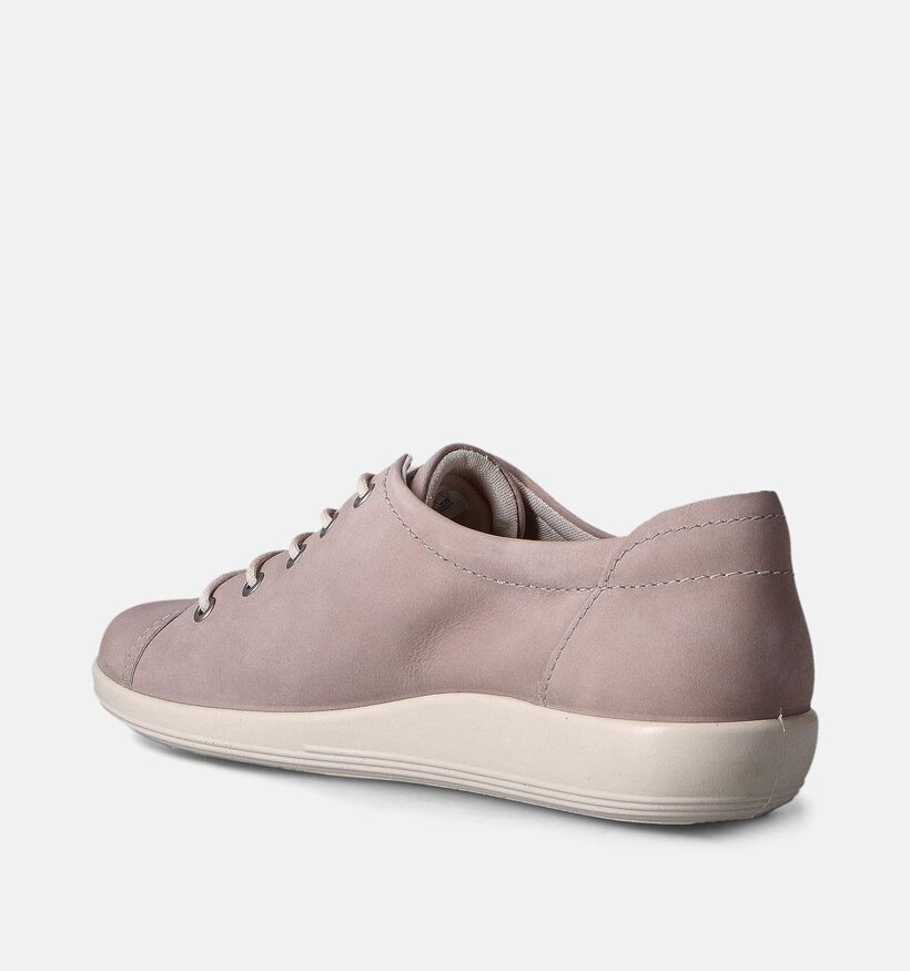 ECCO Soft 2.0 Taupe Veterschoenen voor dames (353351) - geschikt voor steunzolen