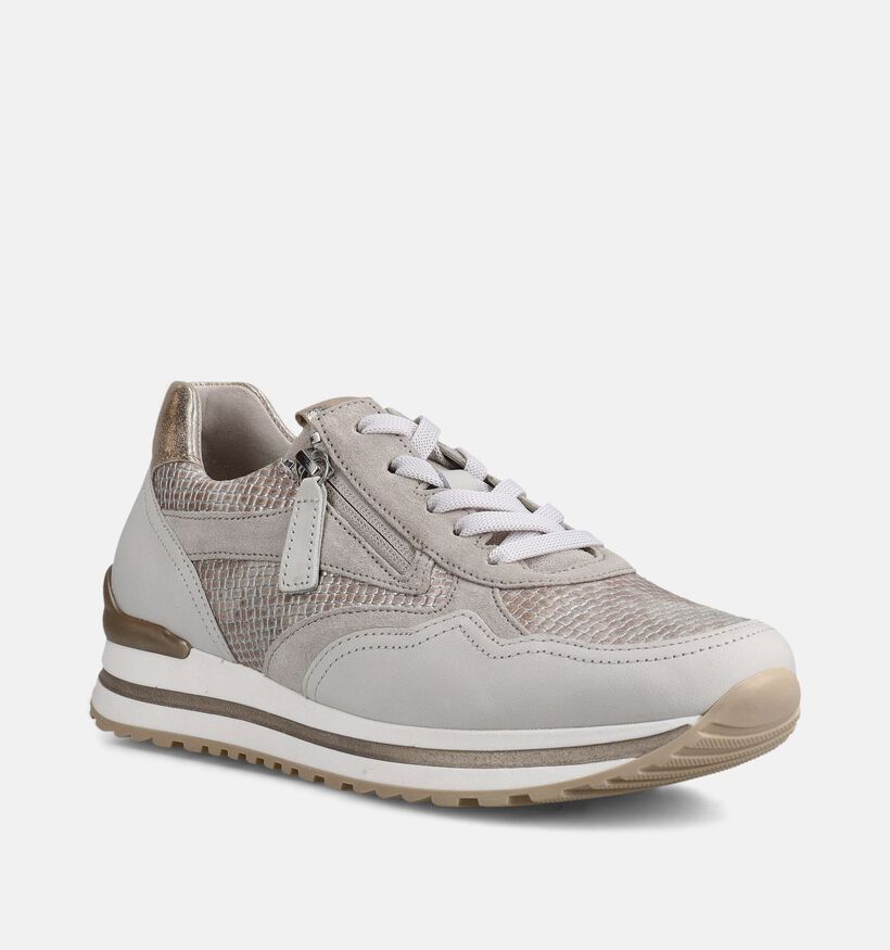 Gabor Beige Rits-Veterschoenen voor dames (368373) - geschikt voor steunzolen