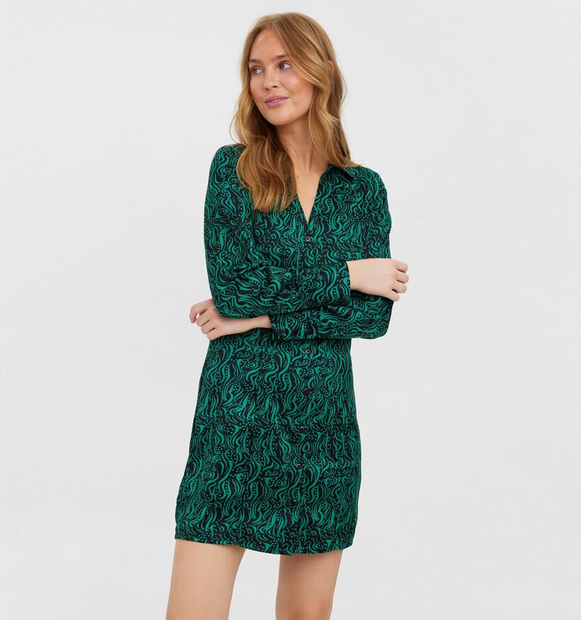 Vero Moda Kayla Robe chemise en Vert pour femmes (318600)