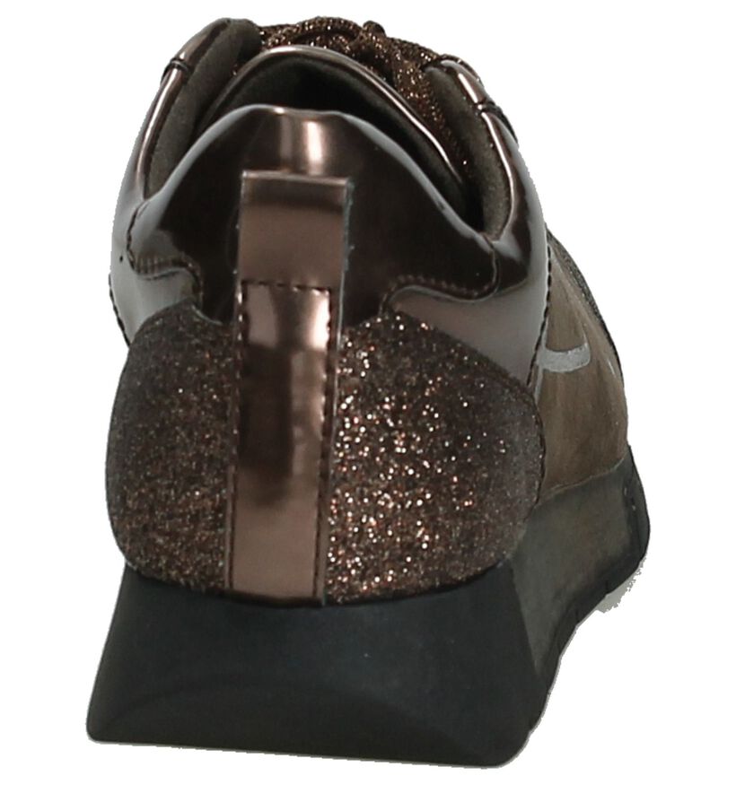 Bronzen Veterschoenen Tamaris in stof (202686)