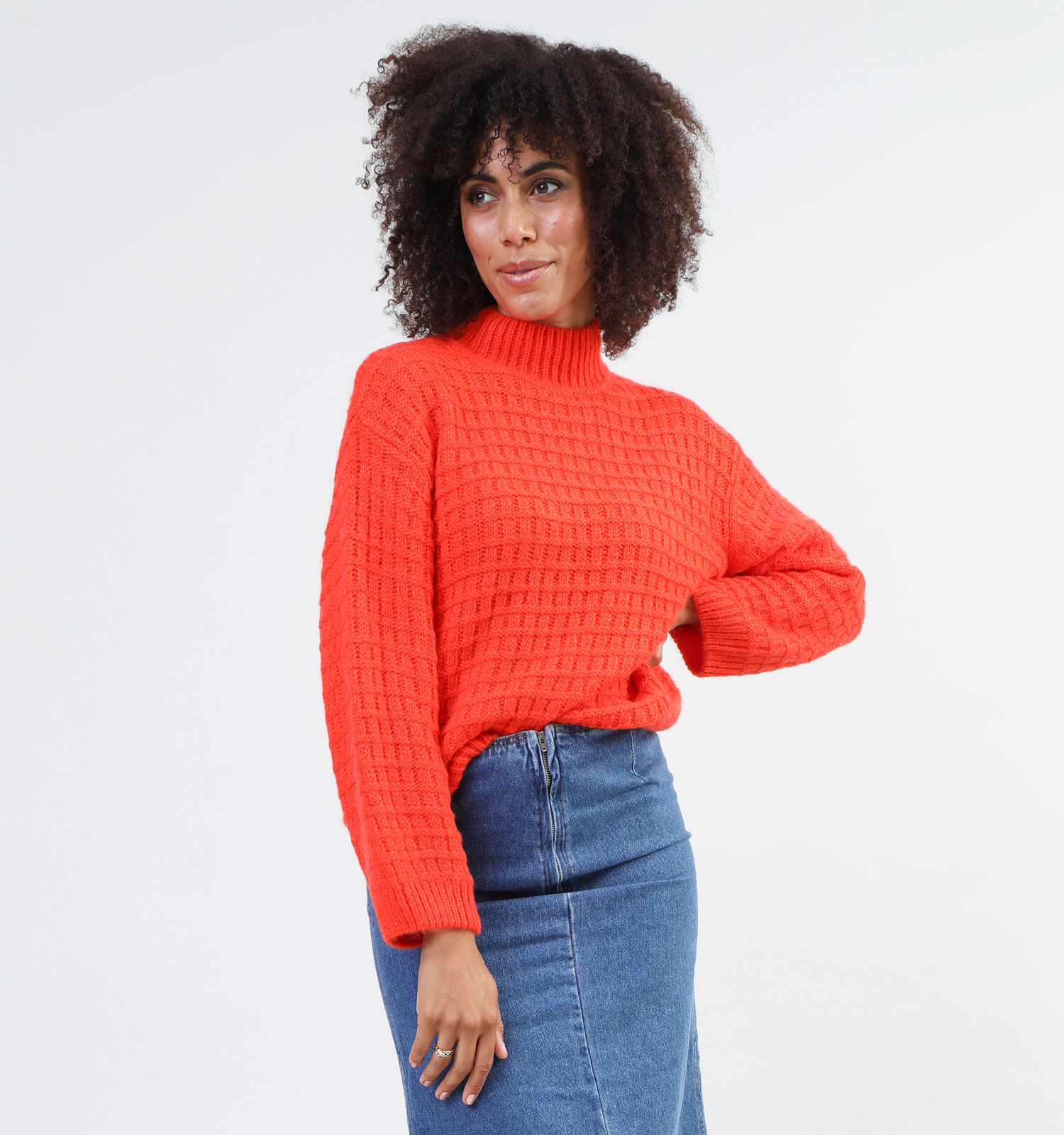Rue Mazarine Tobbys Oranje Gebreide trui Dames Truien Online op TORFS.BE