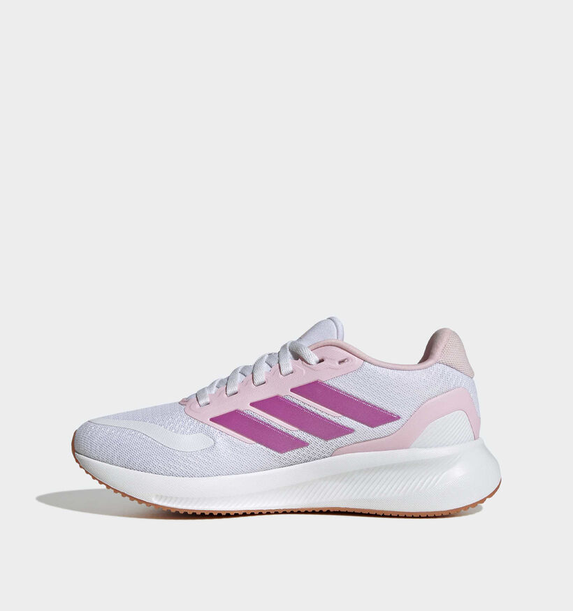 adidas Runfalcon 5 Witte/Roze Sneakers voor meisjes (372647) - geschikt voor steunzolen