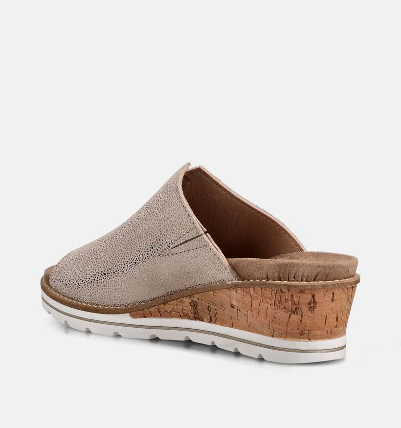 Solemade Gouden Slippers met Sleehak voor dames (371642) - geschikt voor steunzolen