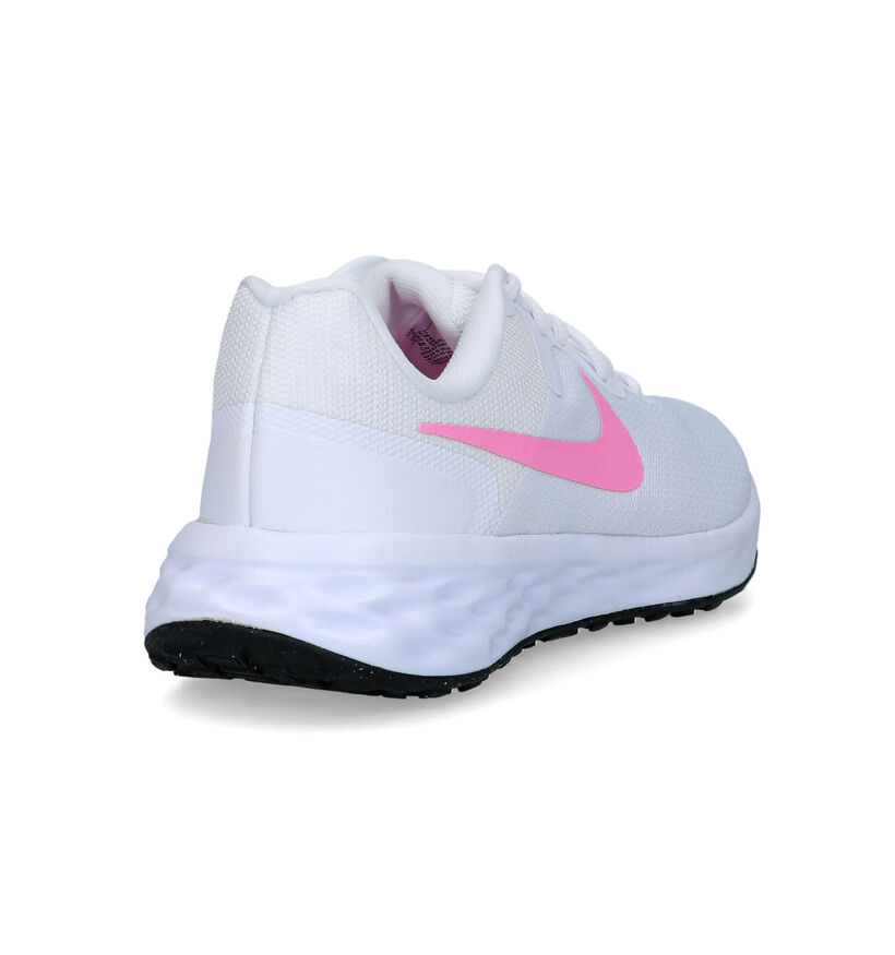 Nike Revolution 6 Witte Sneakers in stof (319203)