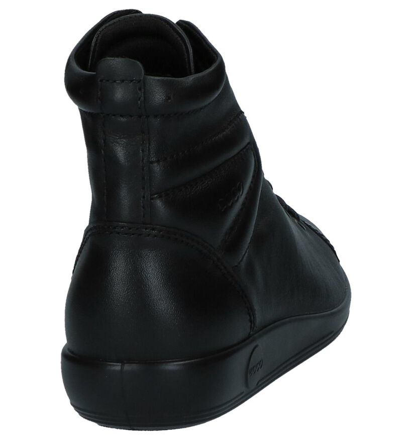 ECCO Soft 2.0 Bottines à Lacets en Noir en cuir (280977)