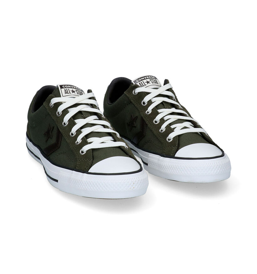 Converse Star Player Kaki Sneakers in stof (293730)