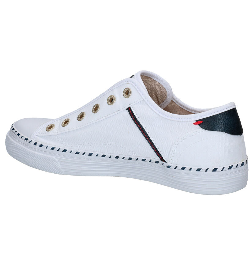 Mustang Witte Slip-on Sneakers in stof (285939)